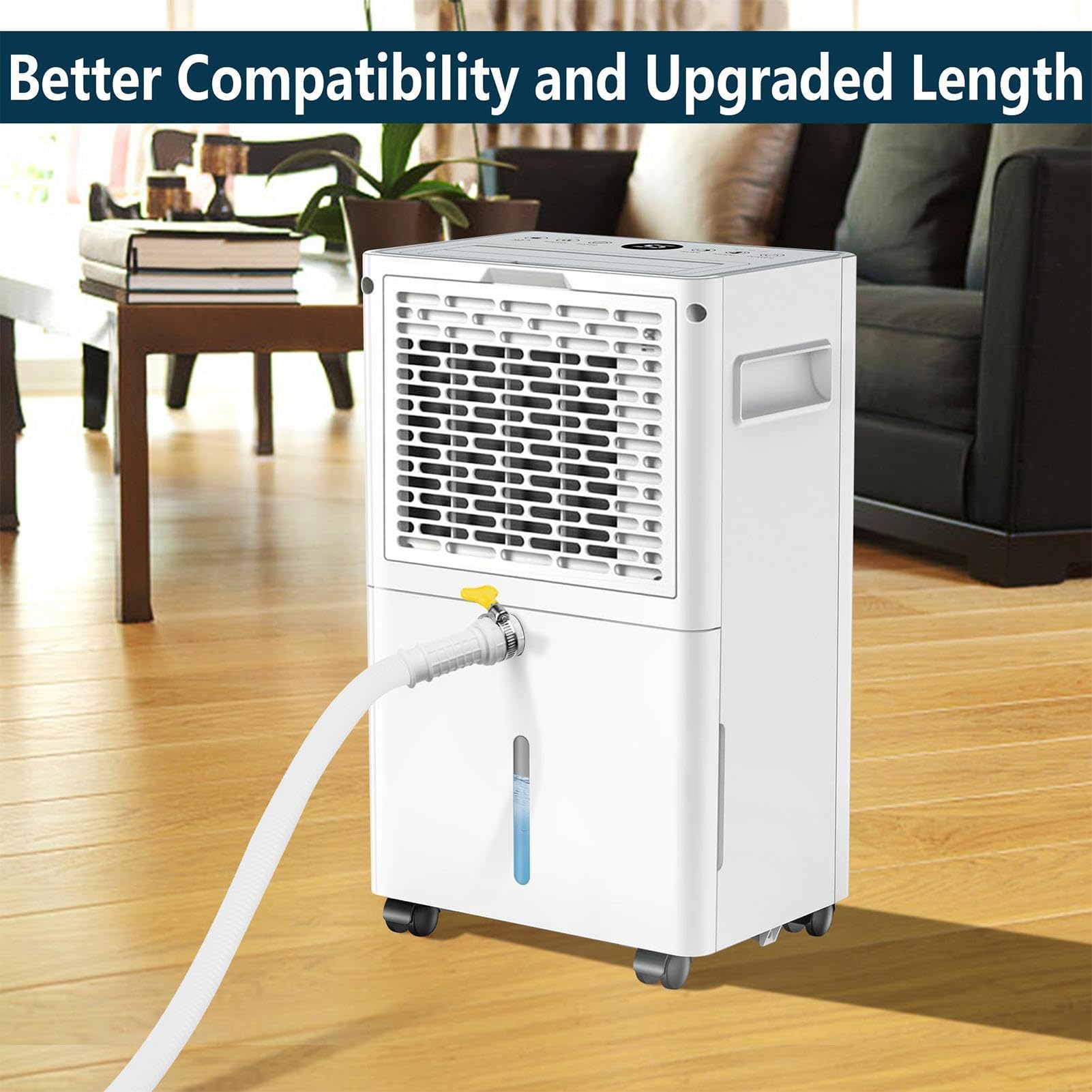 ホワイト ポータブル除湿機 排水ホース付き Amazon.co.jp: 除湿機排水ホース | エアコン排水ホース | 排水